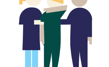 En tegneserie av en by