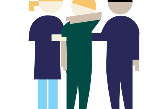 En tegneserie av en by