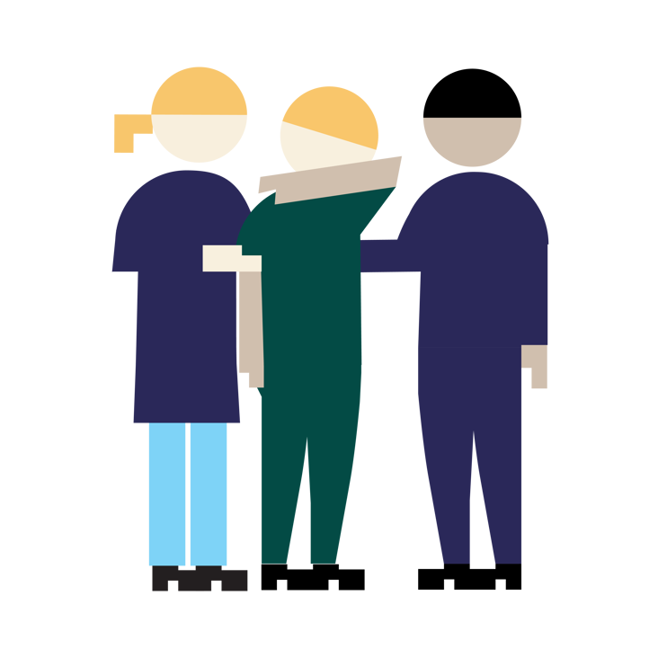 En tegneserie av en by